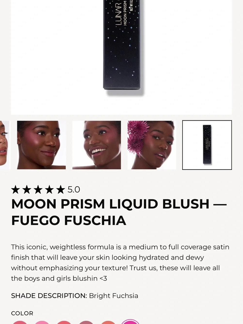 Moon Prism Liquid Blush — Fuego Fuschia (Bright Fuchsia)